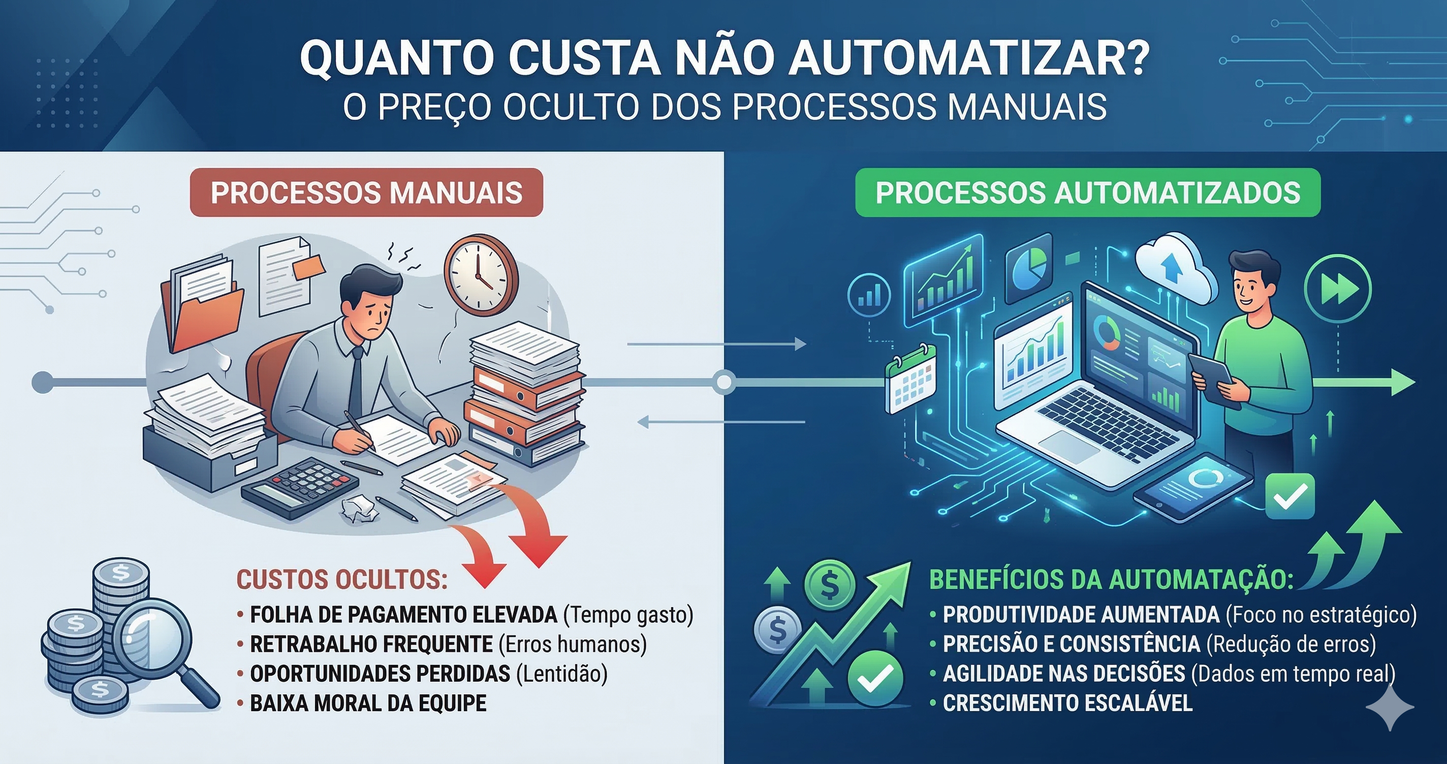 Quanto Custa Não Automatizar? O Preço Oculto dos Processos Manuais